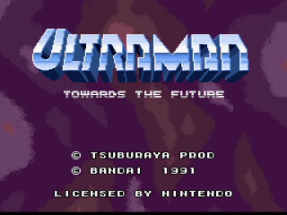 Ultraman title screen for Super Famicom